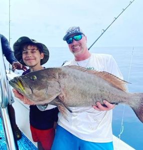 Large Grouper Caught by Offshore Fishing in FL